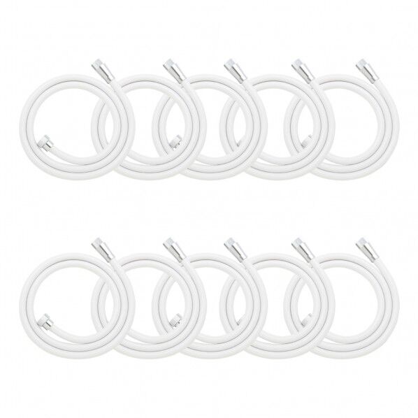 カクダイ TOTO用シャワーホース 1.6m 交換用 ホワイト GA-FK143 10個...