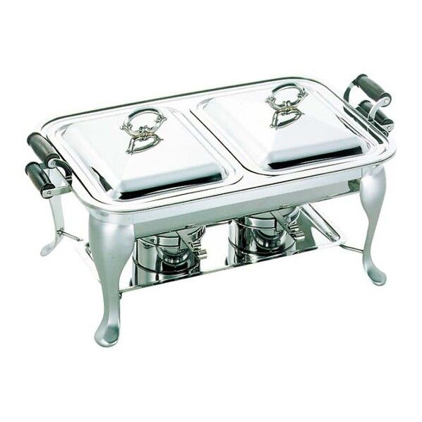 SW 18-8 木柄 角チューフィングディッシュ ダブル用中鍋 22インチ 3976400 63-7162-40 1点