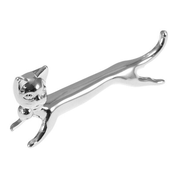 ナイフレスト ネコ シルバー 亜鉛合金 1945710 63-7182-53 1点
