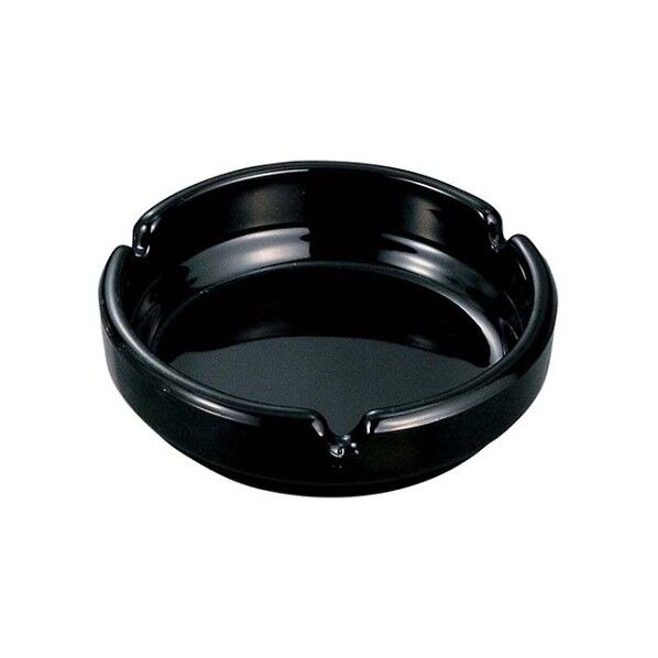 ガラス 灰皿 110 ブラック 1793200 61-6817-04 1点