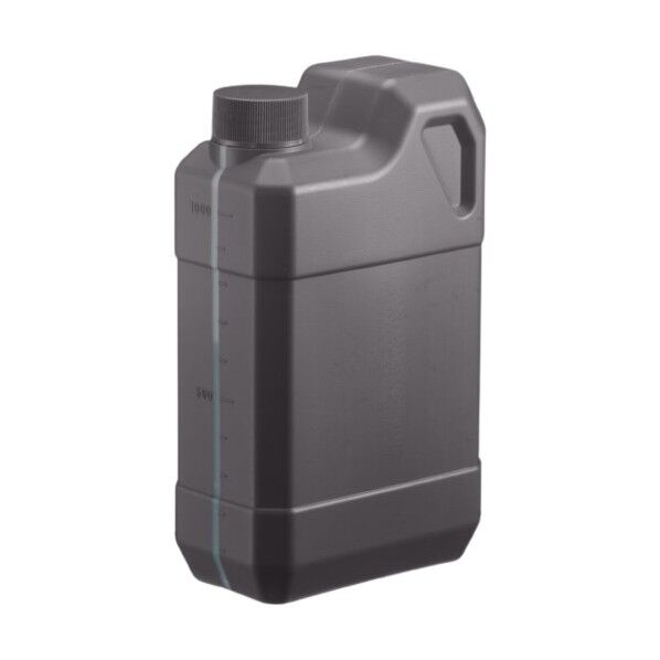 扁平缶 1L スリット入 目盛付 グレー 0189SGY 1個