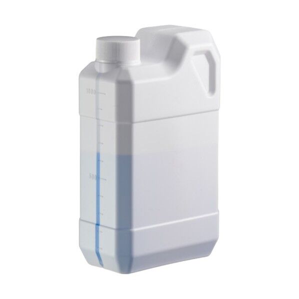 扁平缶 1L スリット入 目盛付 ホワイト 0189SW 1個
