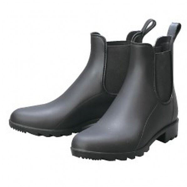 PVCサイドゴアレインブーツS黒