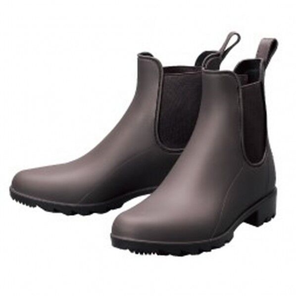 PVCサイドゴアレインブーツSブラウン