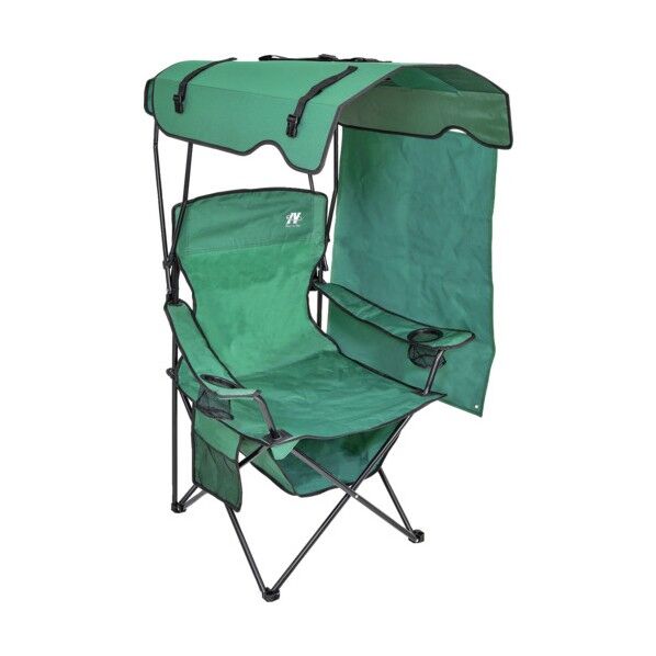 サンシェード付チェア「焼けなイス」折りたたみチェア(本体色:オリーブグリーン)