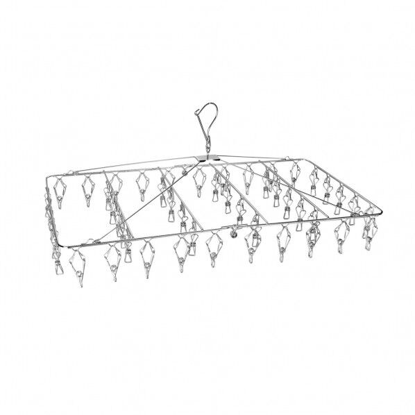 折りたたみ ステンレスピンチハンガー角型 48ピンチ KHV6601 1個