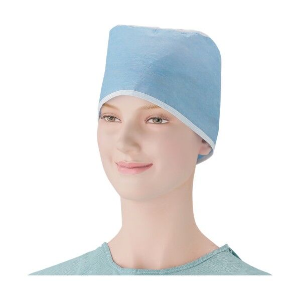 オオサキサージカルキャップ No.1 紐タイプ ブルー 51600 100枚