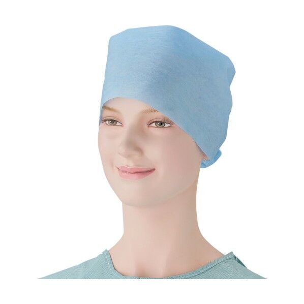 オオサキサージカルキャップ No.2 ゴム紐タイプ ブルー 51601 100枚