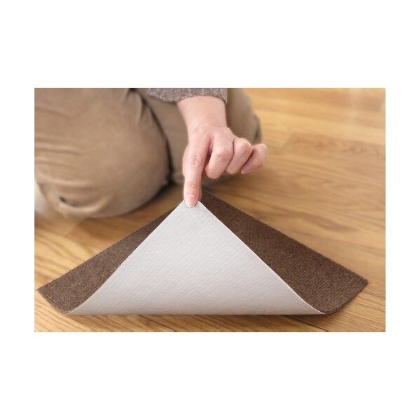 洗える吸着マット ブラウン 30×30cm 9枚セット