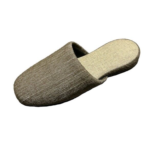 ステッチ柄ツートンスリッパダークグリーン