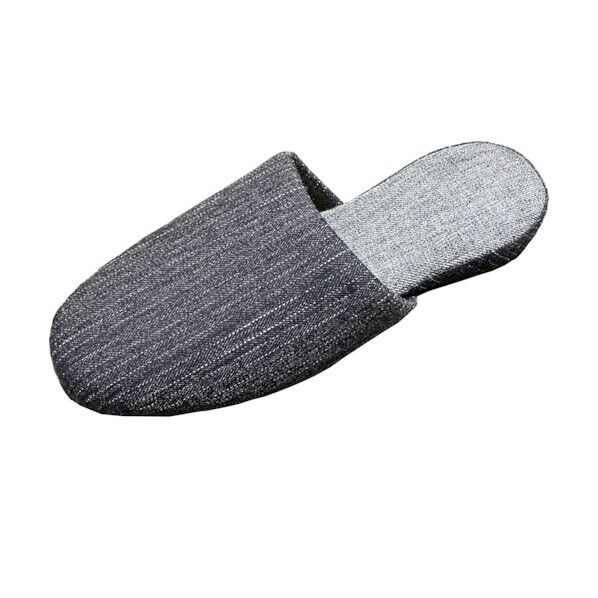 ステッチ柄ツートンスリッパ ダークブルー