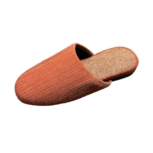 ステッチ柄ツートンスリッパ ダークオレンジ