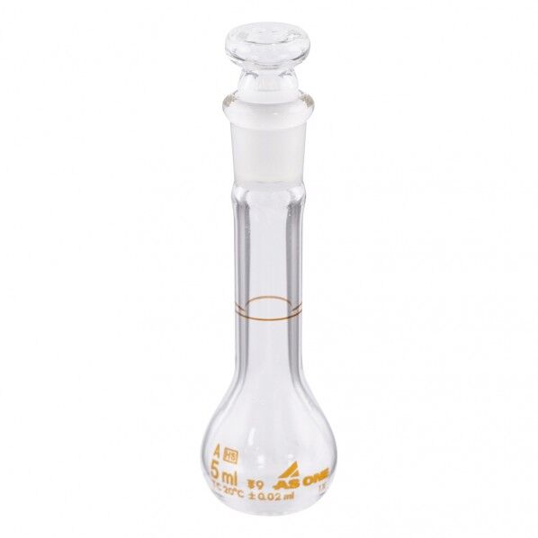 メスフラスコ(JCSS校正付) 白 5mL 1-8565-01-24 1点