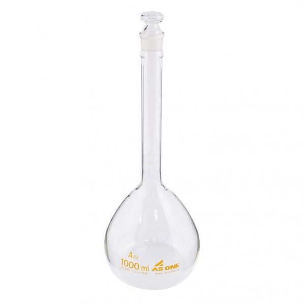 メスフラスコ(JCSS校正付) 白 1000mL 1-8565-10-24 1点