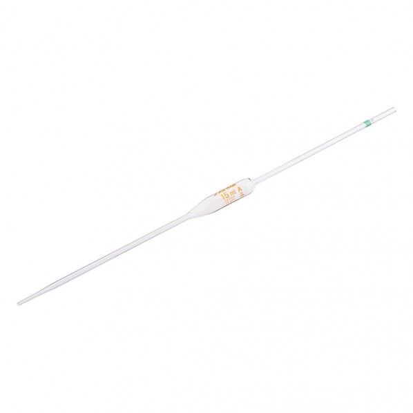 ホールピペット 15mL(クラスA) 校正証明書付 1-8570-18-20 1点