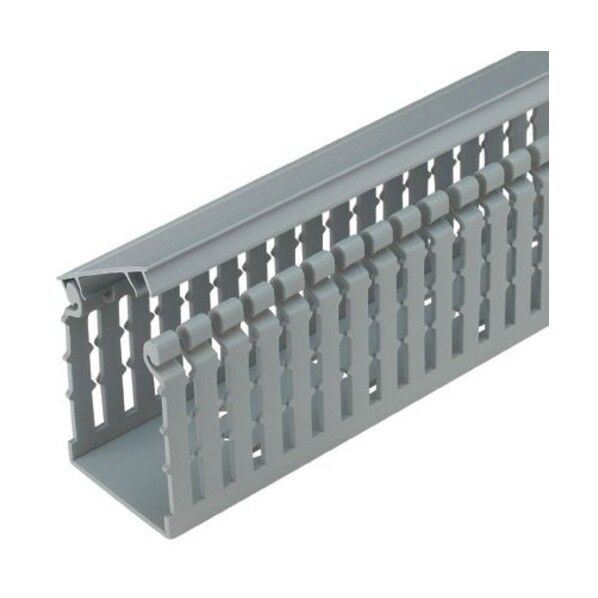ヒンジタイプ配線ダクト(ナロータイプ)ライトグレーHN1.5X2LG66FT(フィート)