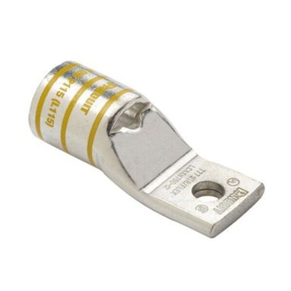 パンドウイット 銅製圧縮端子 1穴 幅細取付板 電線サイズ AWG4/0 取付穴サイズ 104mm LCAXN4/0-38-X 10個...