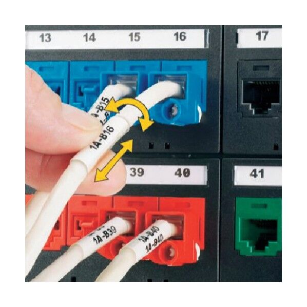 パンドウイット レーザープリンター用回転ラベル ポリエステル 青 R100X150X2J 1000枚...