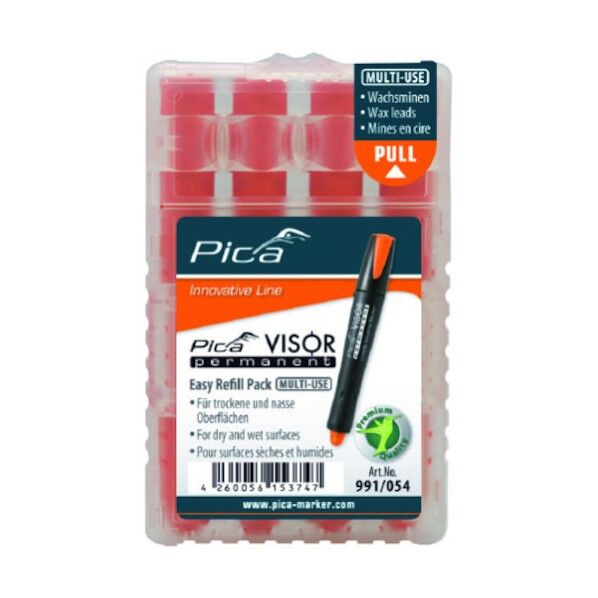 パーマネントマルチマーカーVISOR用替え オレンジ 991054 4本...