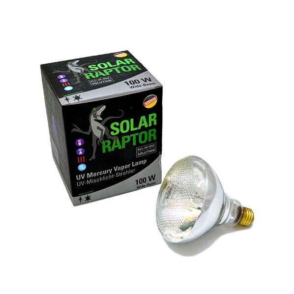 SOLAR RAPTOR(ソーラーラプター) UVマーキュリーランプ 100W100W(UVB+UVA安定器内蔵タイプ)