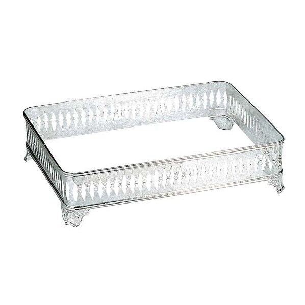 H 洋白 角型 ビュッフェスタンド足付 24吋用 三種メッキ 2359130 63-7168-11 1点