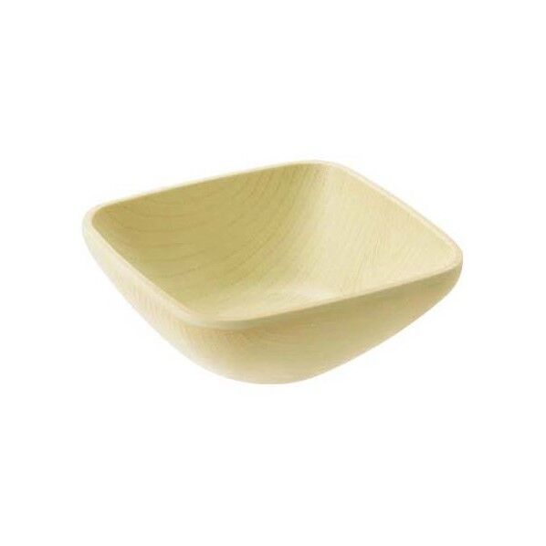 メラミン ウォールナ スクエアボール 9.5cm ナチュラル WD-25-NA 2336800 63-7198-57 1点