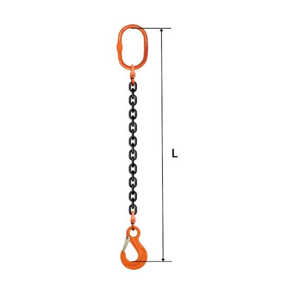 スリングチェーン シングル(アイタイプ) SE1 5×2M 035ZPSE1052 1組...