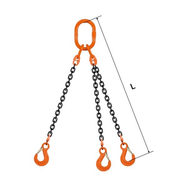  スリングチェーン トリプル(アイタイプ) TE1 10×1.5M 035ZPTE1101S5 1組...