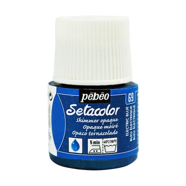 布用水性アクリル絵具セタカラーシマー 45ml エレクトリックブルー 295069 1点...