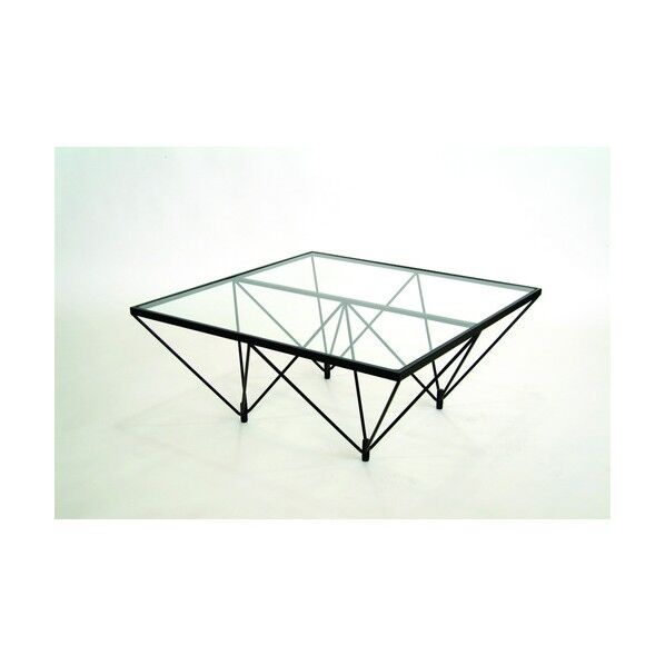 ガラステーブル クリアガラス/ブラック FT-35 ｸﾘｱｶﾞﾗｽ/ﾌﾞﾗｯｸ 1個