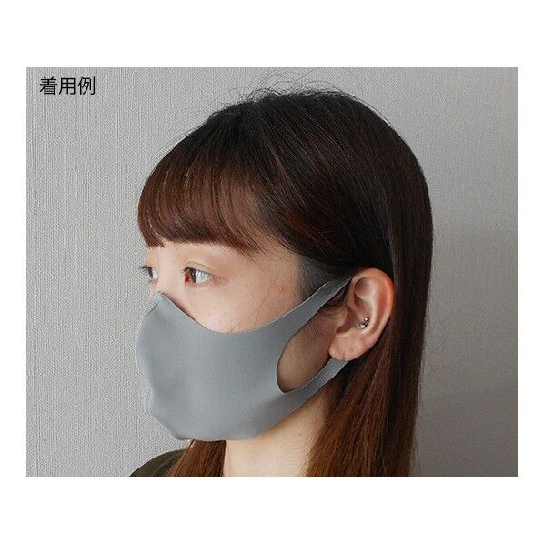 サポーターメーカーが作った洗える夏用マスク ふつう グレー ふつう 64-3708-77 1点