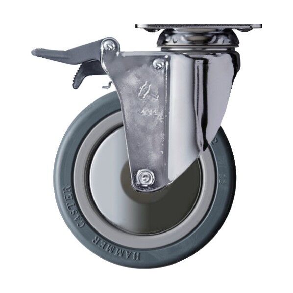 920Mシリーズ自在ブレーキ付ゴムB車125mm 平戸車 915MRB125 1個