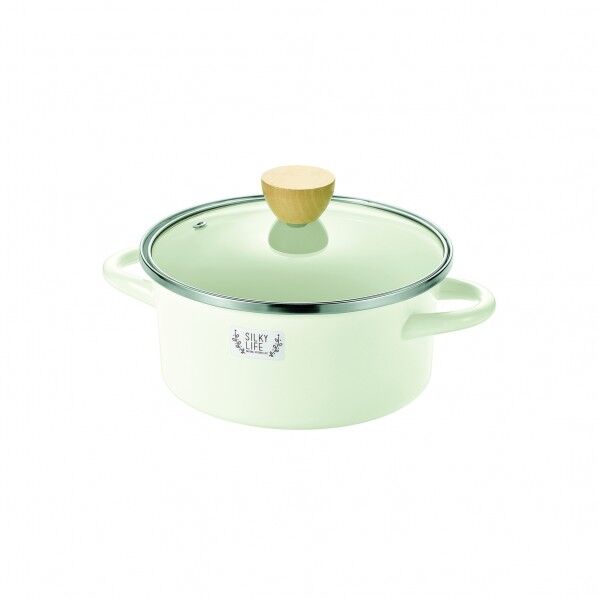 シルキーライフ ホーロー両手鍋 18cm