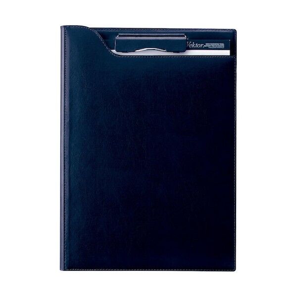 zeitVektorクリップファイル(A4)再生皮革製ネイビー ZVF654K 1点...