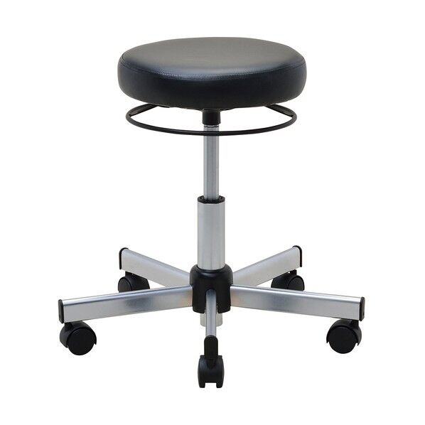 ラウンドキャスタースツール ブラック