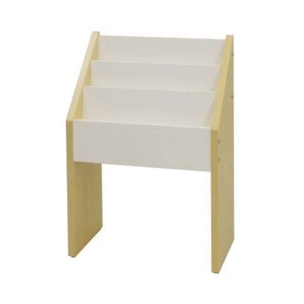 木製マガジンラック ナチュラル×ホワイト