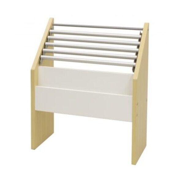 木製新聞掛け ナチュラル×ホワイト スナップタイプ