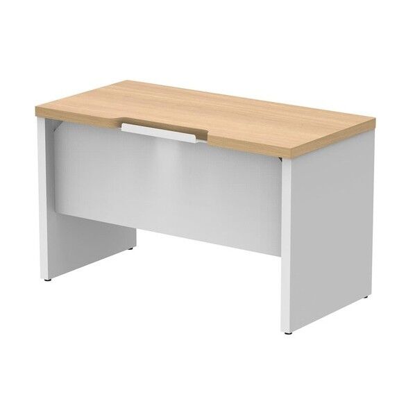 アール・エフ・ヤマカワ ソリード フリーアドレス用ハーフデスクオーク×ホワイト脚 W1200×D600 RFTFH-1260OA-WL 1点...