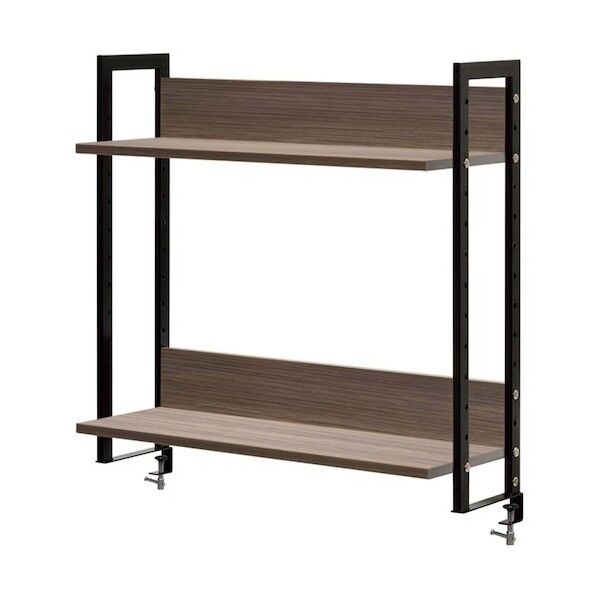 ワークデスク2上置ハイシェルフW800 ウォルナット2