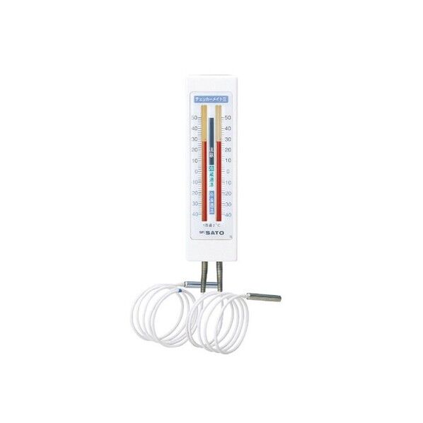 冷蔵庫用温度計 2針 校正証明書付 0572 1717-00 2-4708-02-20 1点