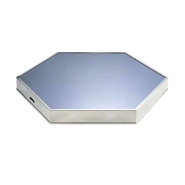 UK 18-8 六角 ミラープレート(Bアクリル)無地 40インチ 1290321 63-7169-26 1点