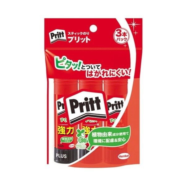 プラス プリット強粘着ミディアムセリース (29706) 107 x 136 x 33 mm 3本.