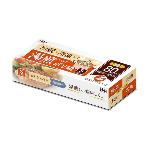 湯煎ポリ袋S 80枚 半透明 0.010 KY01 80枚x60袋