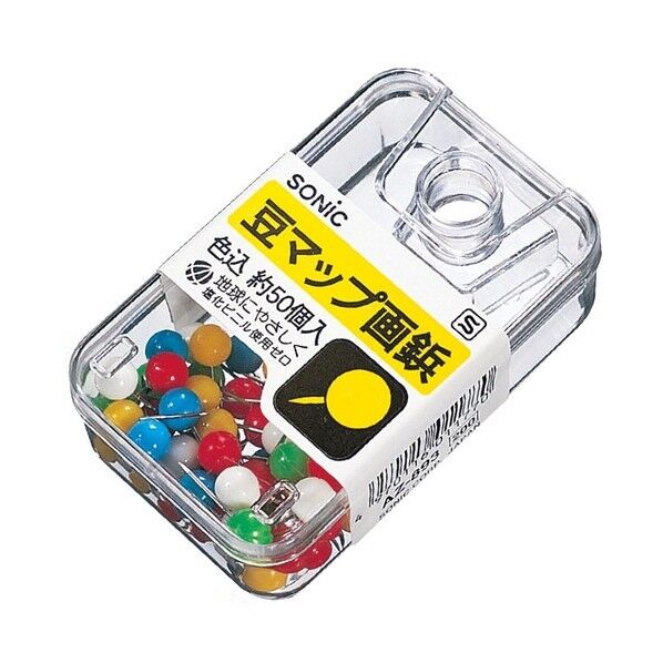 ベロス 豆マップ画鋲 黒 D-117(BK) 45本×5個...