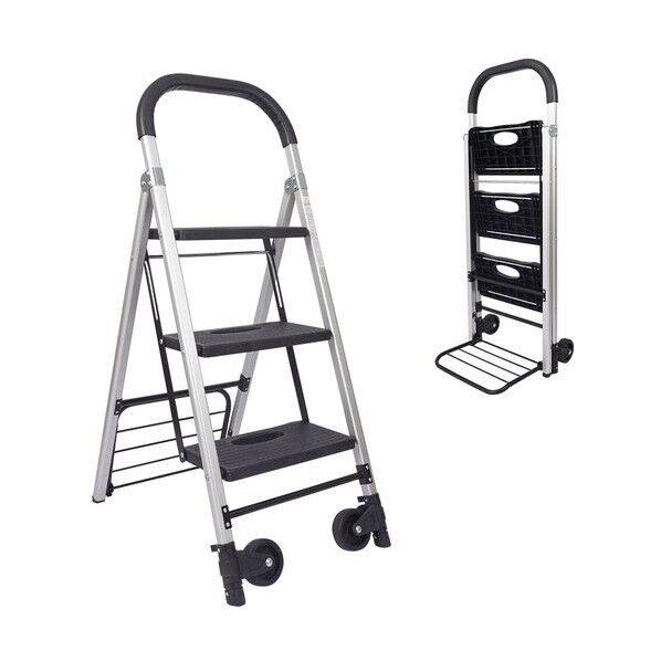 脚立にもなるアルミカート キャタツニモナルアルミカート SERLADSBK 1個...