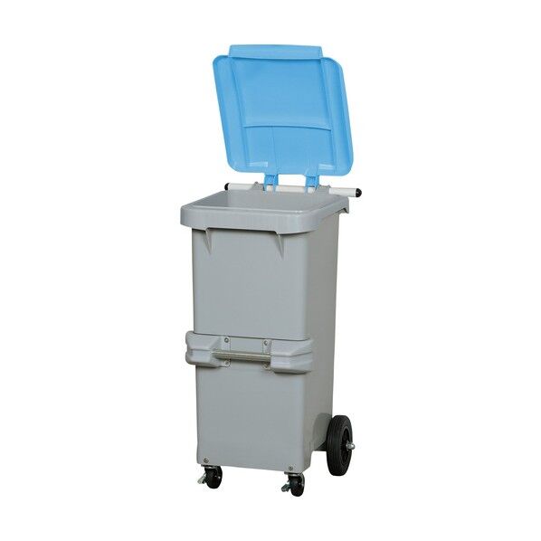 サンコー ゴミ箱 SCB110 611000 110L グレー/ライトブルー 底部排水栓付 110L グレー/ライトブルー 61100001GLBLS 1個