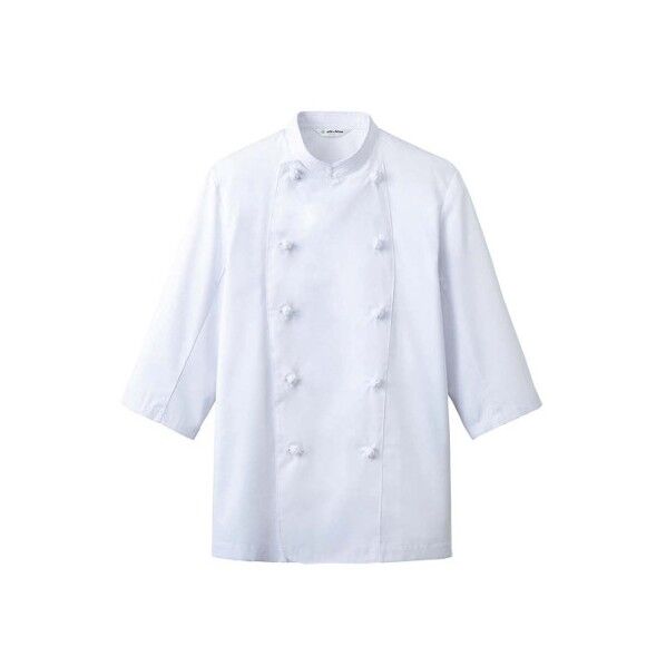 男女兼用コックコート(七分袖)AS-7828 1200930 L 63-7227-47 1点