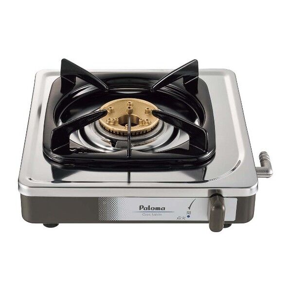 パロマ ガステーブルコンロ(一口ステンレスタイプ)PA-E18S 13A 163211 63-7208-36 1点