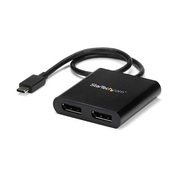 ディスプレイアダプター/USB-C - 2x DisplayPort 1.2/4K30Hz/30cmケーブル/MSTハブ MSTCDP122DP 1個...