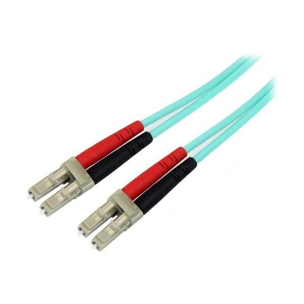  光ファイバーケーブル/10m/OM3準拠/50/125/LC-LC/LSZH/アクア/光配線 マルチモード光パッチコード A50FBLCLC10 1本